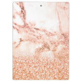 Chic Elegant Roos Gold Ombre Glitter Marble Klembord (Achterkant)