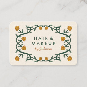 Chic Elegant Roos Lijst Floral Gold Cream Visitekaartje