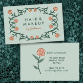 Chic Elegant Roos Lijst Floral Pink Green Visitekaartje
