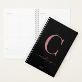 Chic Elegant Rose Or Monogramme Nom (Devant avec enveloppe)