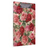 Chic Elegant roze roze rozen Floral Klembord (Rechts)
