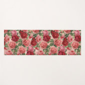 Chic Elegant roze roze rozen Floral Yogamat (Voorkant (horizontaal))