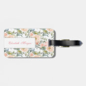 Chic Elegant Rozen, Motivatie Bericht Bagagelabel (Achterkant horizontaal)