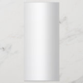 Chic Elegant Rozen Silver Wedding Menu (Achterkant)