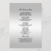 Chic Elegant Rozen Silver Wedding Programma (Achterkant)