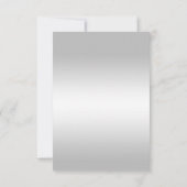 Chic Elegant Rozen Silver Wedding Save The Date (Achterkant)