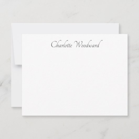 Chic Elegant Script Personalized Note Kaart Notitiekaartje (Voorkant)