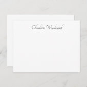 Chic Elegant Script Personalized Note Kaart Notitiekaartje (Voorkant / Achterkant)