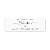 Chic Elegant Script Wedding Return Address Label (Voorkant)