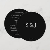 Chic Elegant Simple Black Modern Circle Minimalist Kaart (Voorkant / Achterkant)
