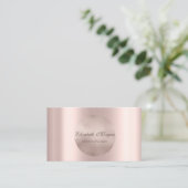 Chic Elegant Simple Roos Gold Circle Visitekaartje (Staand voorkant)