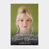 Chic Elegant Sweet sixteen de script blanc (Recto)