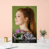 Chic Elegant Sweet sixteen de script blanc photo A (Mariage)