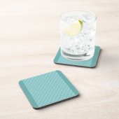Chic elegant turquoise blauw groen gewatteerd onde bier onderzetter (Rechterzijde)