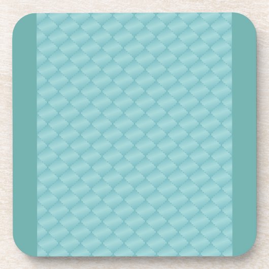Chic elegant turquoise blauw groen gewatteerd onde bier onderzetter (Voorkant)