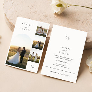 Chic Elegant Typografie Fotocollage Kaart