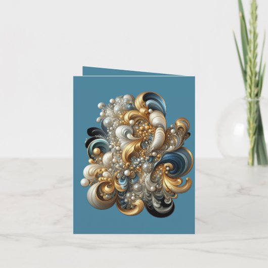 Chic Elegant Wervelt in Goud, Zilver, Blauw, Geel (Achterkant)