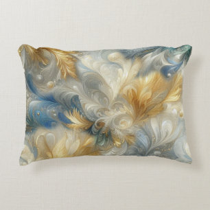 Chic Elegant Wervelt in Goud, Zilver, Blauw, Geel Accent Kussen