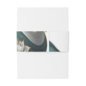 Chic Elegant Wervelt in Goud, Zilver, Blauw, Geel Uitnodigingen Wikkel (Achterkant Voorbeeld)