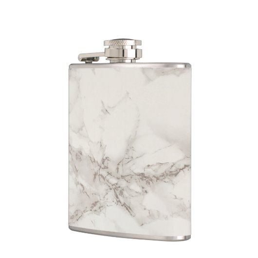 Chic Elegant White en Black Marble Pattern Heupfles (Links)