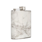 Chic Elegant White en Black Marble Pattern Heupfles (Rechts)