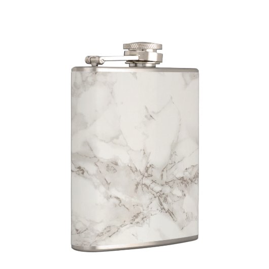 Chic Elegant White en Black Marble Pattern Heupfles (Rechts)