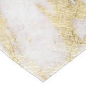 Chic Elegant White en Gold Marble Pattern Korte Tafelloper (Hoek)