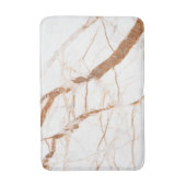 Chic Elegant White en Roos Gold Marble Pattern Badmat (Voorkant Verticaal)