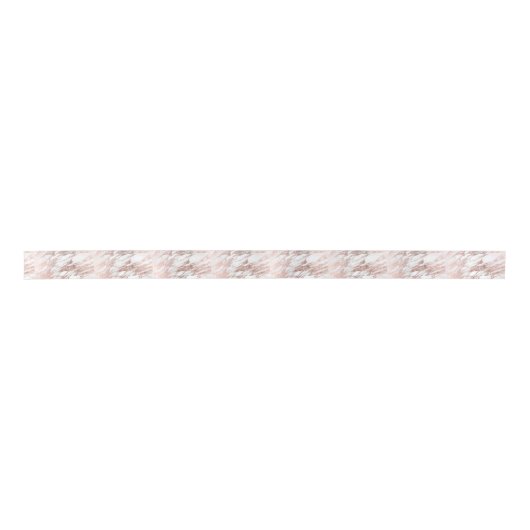 Chic Elegant White en Roos Gold Marble Pattern Lint (Voorkant)