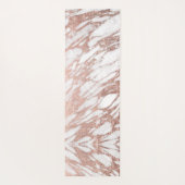 Chic Elegant White en Roos Gold Marble Pattern Yogamat (Achterkant)
