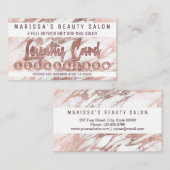 Chic Elegant White Rose Gold Marble Loyalty (Voorkant / Achterkant)