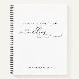 Chic Elegant White Wedding Plans Notitieboek