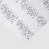 Chic Elegant Wildflower Line Art Minimalist  Tissuepapier (Detail)