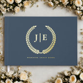 Chic Elegant Wreath Monogram Wedding
