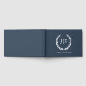 Chic Elegant Wreath Monogram Wedding Gastenboek (Volledig)