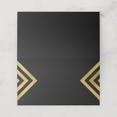 Chic Elegant Zwart en Faux Goud Geometrisch (Buitenkant ongevouwen)