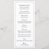 Chic Elegant Zwart Wit Trouwprogramma Programma (Achterkant)