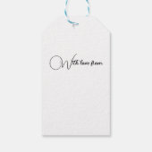 Chic Emerald Green Black Cadeaulabel (Achterkant)