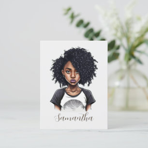 Chic en Classy Afro Woman Briefkaart