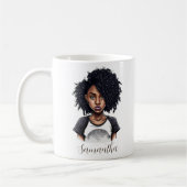 Chic en Classy Afro Woman Koffiemok (Links)