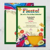 Chic en Fun Mexican Fiesta Party Invitation Kaart (Voorkant / Achterkant)