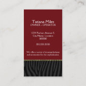 Chic- en sassy-Mode in rood Visitekaartje (Achterkant)