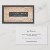 Chic en Stylish Gold Snake Skin Pattern Visitekaartje (Voorkant / Achterkant)