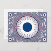 Chic Energetic Eye Design: een betoverend patroon Briefkaart (Voorkant / Achterkant)