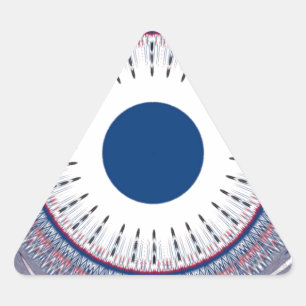Chic Energetic Eye Design: een betoverend patroon Driehoek Sticker
