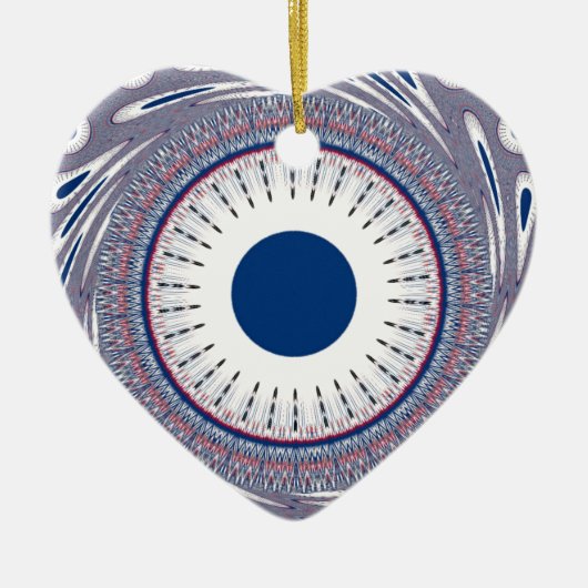 Chic Energetic Eye Design: een betoverend patroon Keramisch Ornament (Voorkant)