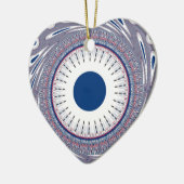 Chic Energetic Eye Design: een betoverend patroon Keramisch Ornament (Links)