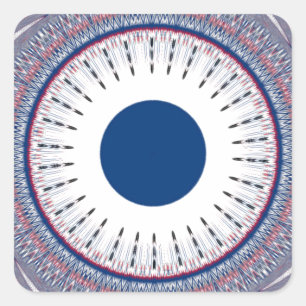 Chic Energetic Eye Design: een betoverend patroon Vierkante Sticker