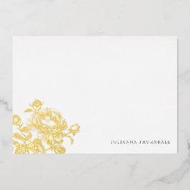 Chic English Roos Luxe Personal Stationery Folie Uitnodiging