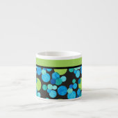 Chic Espresso Mok, Quirky Blue Moons Pattern Espresso Kop (Voorkant)